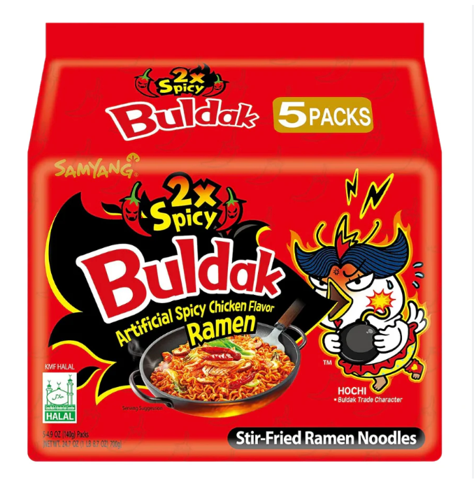 Samyang Buldak 2x spicy chicken 5 pack